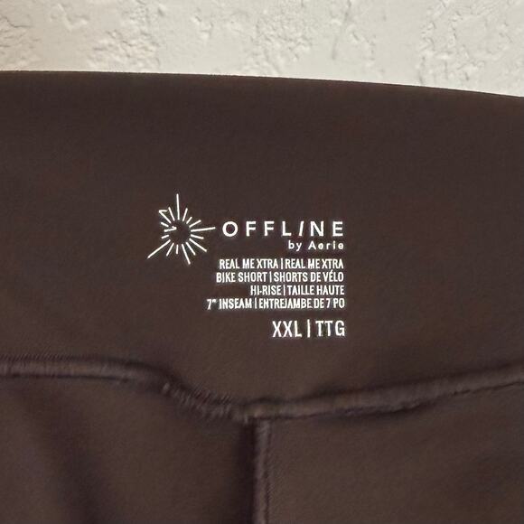 Aerie Offline Real Me Xtra 7" Bike Short Hi-Rise Deep Earth Size XXL - Picture 4 of 5